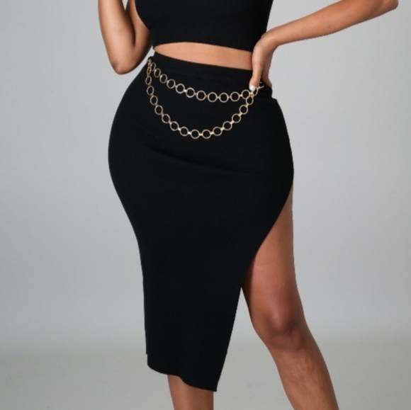 Chain Link 2pc Skirt Set - Picture 2 of 3